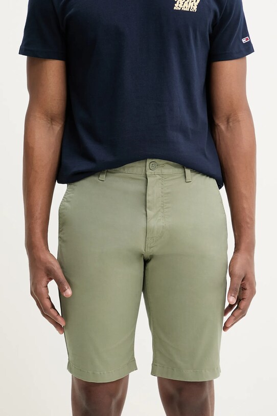 Σορτς Tommy Jeans ύφασμα πράσινο DM0DM21950