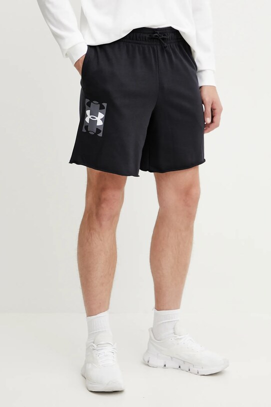 Σορτς προπόνησης Under Armour Rival Terry πλεκτό ύφασμα μαύρο 1390147