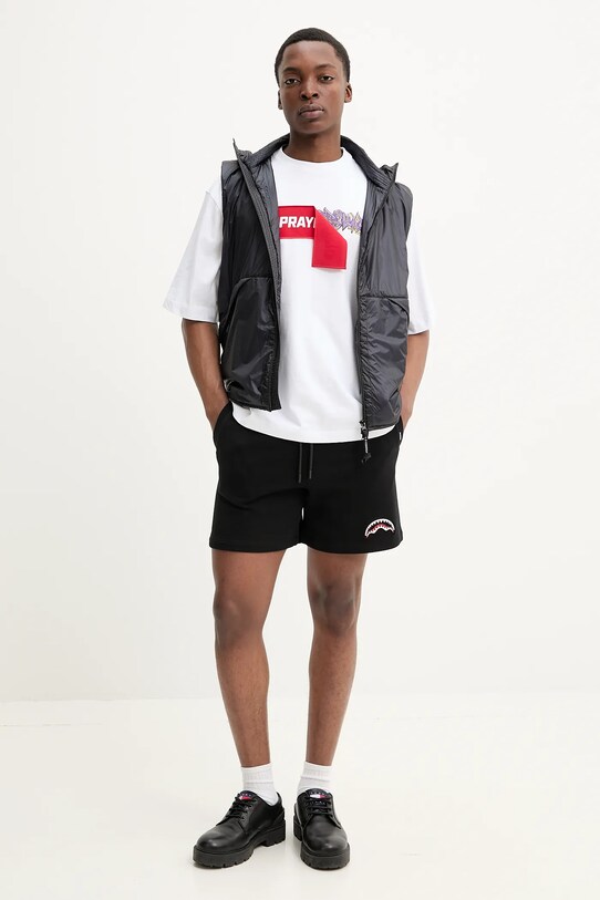 Βαμβακερό σορτσάκι Sprayground SP739E μαύρο SS25