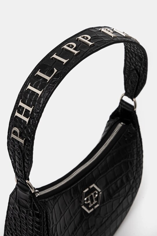 Δερμάτινη τσάντα Philipp Plein SAEA.WBA2064.PLE010N μαύρο