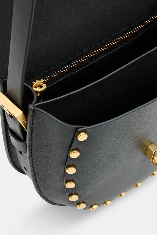 Δερμάτινη τσάντα AllSaints MIRO MINI μαύρο W385XB