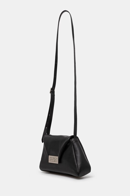 Δερμάτινη τσάντα MM6 Maison Margiela SB5ZH0020 μαύρο SS25