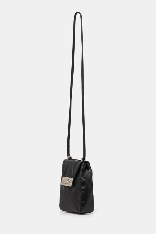 Δερμάτινη τσάντα MM6 Maison Margiela SB6WG0013 μαύρο SS25