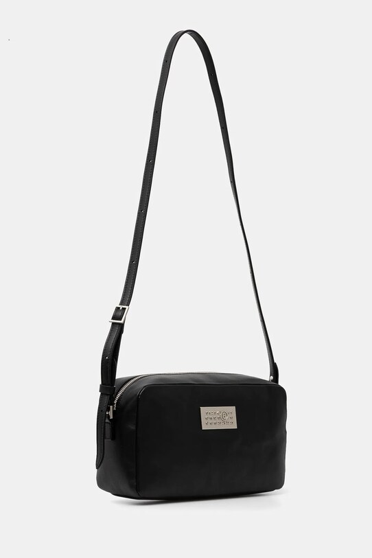 Δερμάτινη τσάντα MM6 Maison Margiela SB6WG0014 μαύρο SS25
