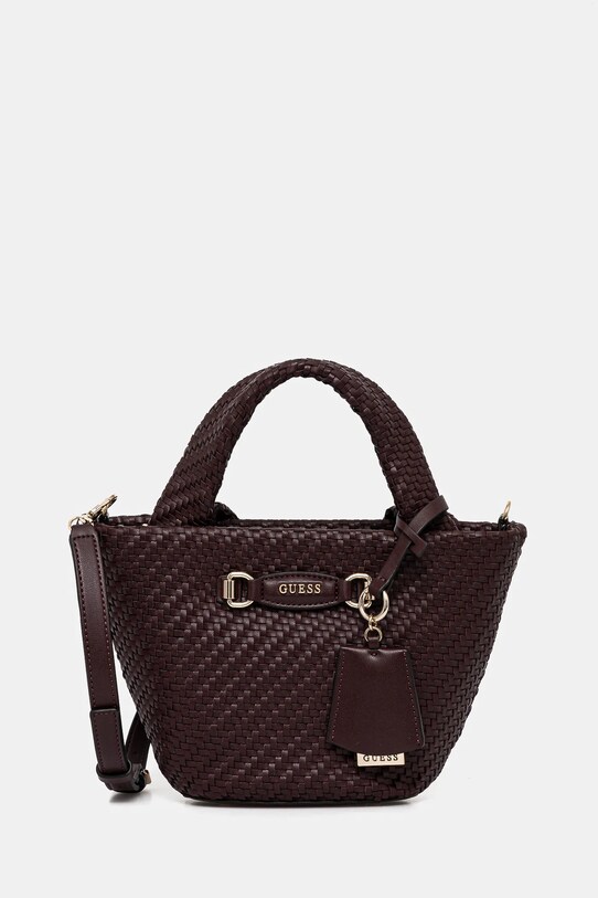 Τσάντα Guess FRANCY απομίμηση λείου δέρματος μπορντό HWWG95.30750