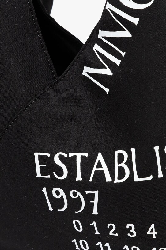 Βαμβακερή τσάντα MM6 Maison Margiela μαύρο SB6WD0013.P7260