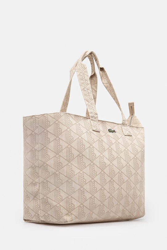 Βαμβακερή τσάντα Lacoste NU4994PB μπεζ SS25