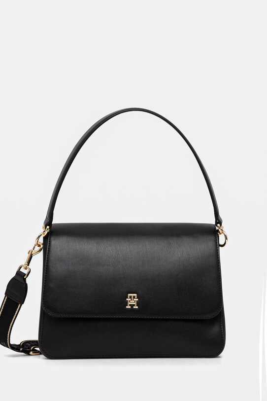 Τσάντα Tommy Hilfiger συνθετικό μαύρο AW0AW16815