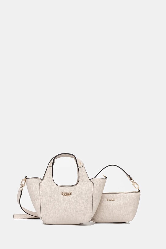 Τσάντα Guess HELINA απομίμηση λείου δέρματος μπεζ HWBG96.40750