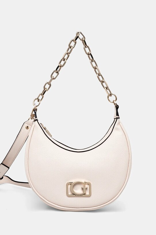 Τσάντα Guess CIRCE απομίμηση λείου δέρματος μπεζ HWBG96.42010