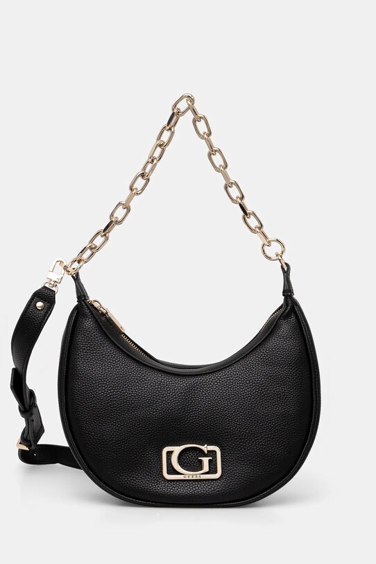 Τσάντα Guess CIRCE απομίμηση λείου δέρματος μαύρο HWBG96.42010