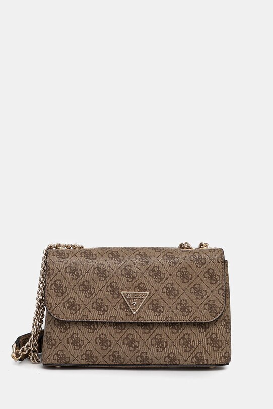 Τσάντα Guess ERICA απομίμηση λείου δέρματος καφέ HWESG9.51020