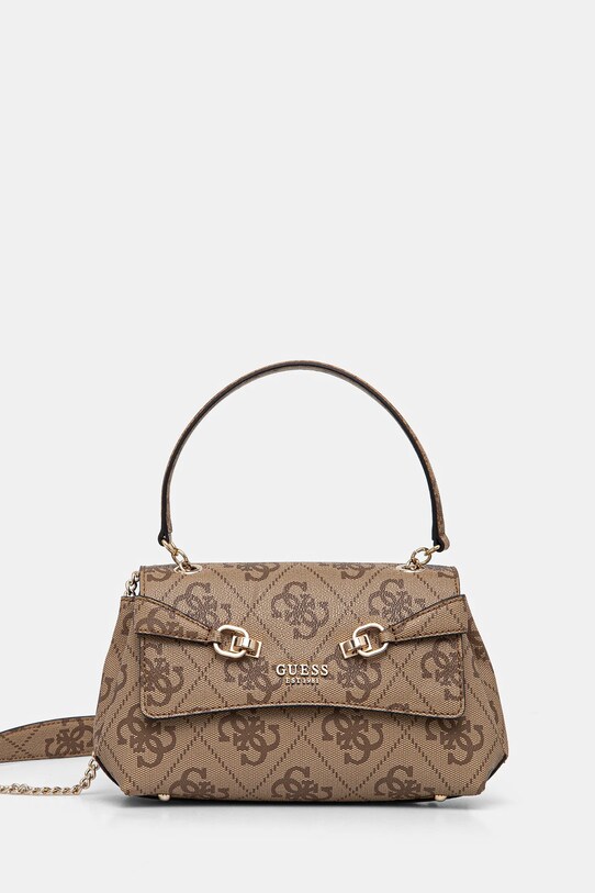 Τσάντα Guess LORELEI απομίμηση λείου δέρματος καφέ HWOS96.39210