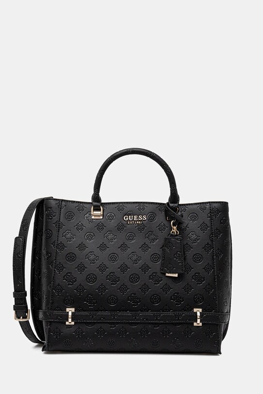 Τσάντα Guess ZARELA απομίμηση λείου δέρματος μαύρο HWPD96.30220