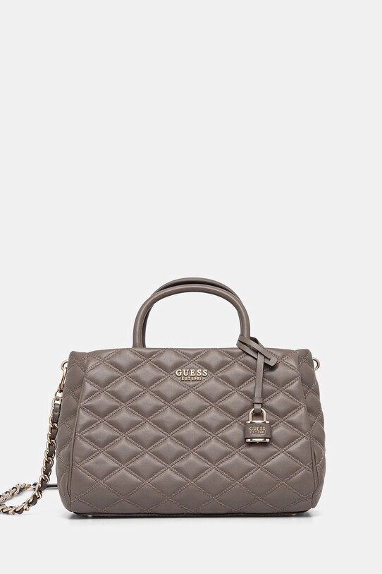 Τσάντα Guess TAMSIN απομίμηση λείου δέρματος καφέ HWQG96.32060