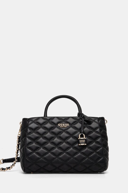 Τσάντα Guess TAMSIN απομίμηση λείου δέρματος μαύρο HWQG96.32060