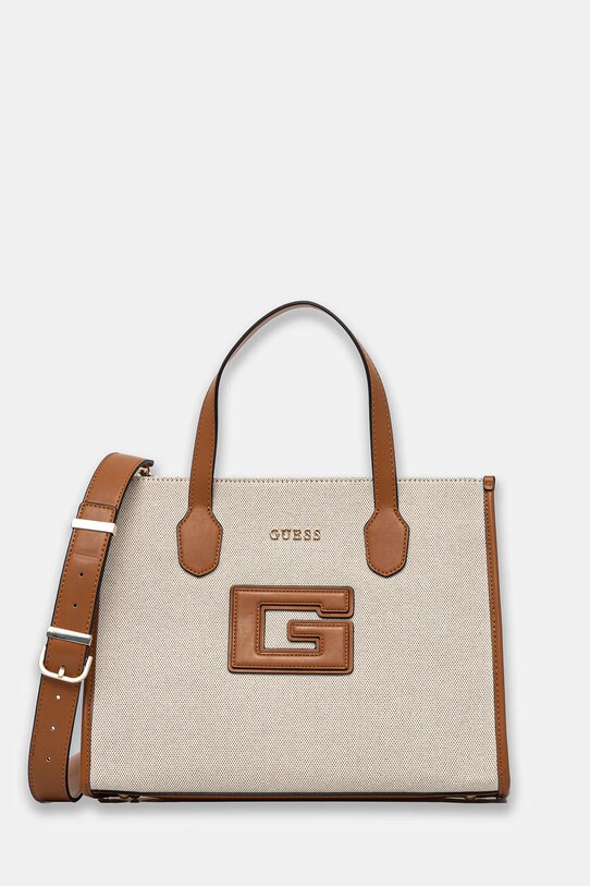Τσάντα Guess υφασμάτινο καφέ HWWG91.98220