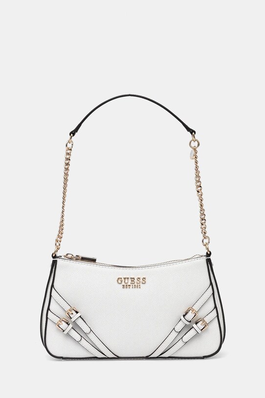 Τσάντα Guess BRAMINA απομίμηση λείου δέρματος λευκό HWZG96.36180