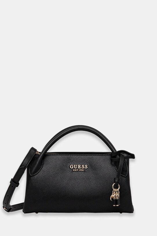 Τσάντα Guess FEDANA απομίμηση λείου δέρματος μαύρο HWZG96.43050