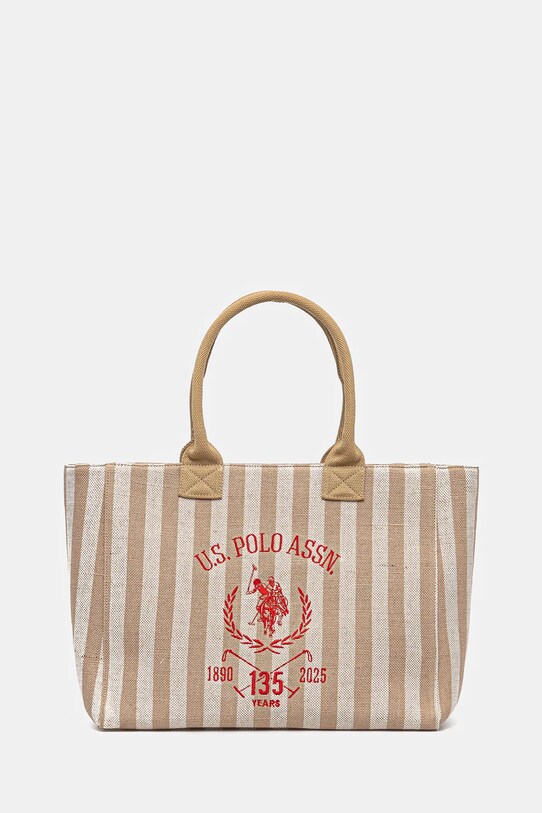 Βαμβακερή τσάντα U.S. Polo Assn. Pool υφασμάτινο μπεζ BEU2P8693WCO