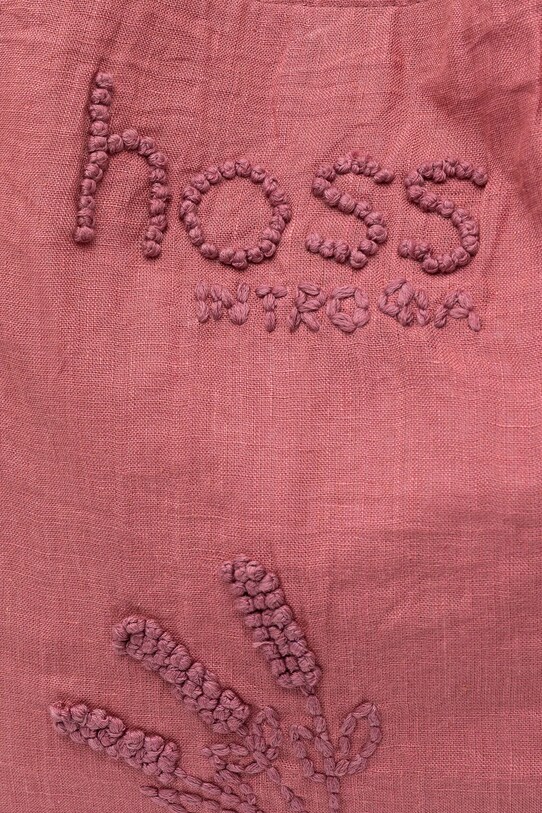Τσάντα από λινό ύφασμα Hoss Intropia 2059289 ροζ