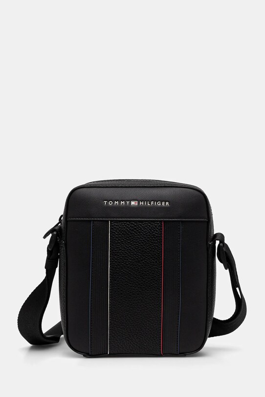 Σακίδιο Tommy Hilfiger απομίμηση λείου δέρματος μαύρο AM0AM13300