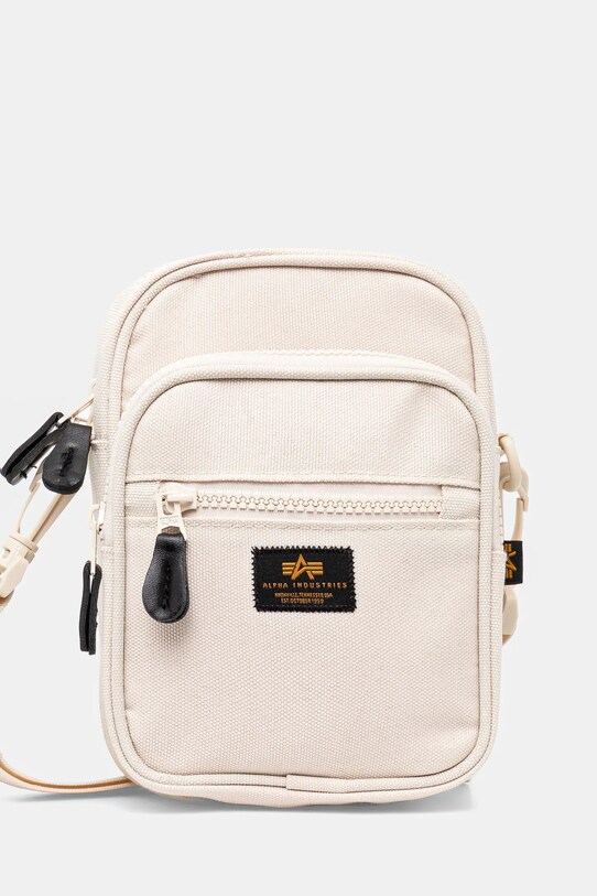 Σακίδιο Alpha Industries Label Messenger Bag S υφασμάτινο μπεζ 156941