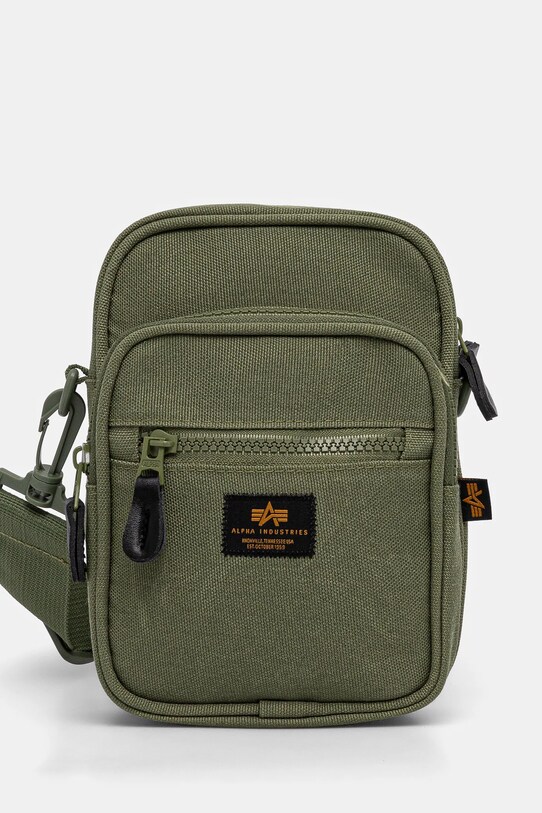 Σακίδιο Alpha Industries Label Messenger Bag S υφασμάτινο πράσινο 156941