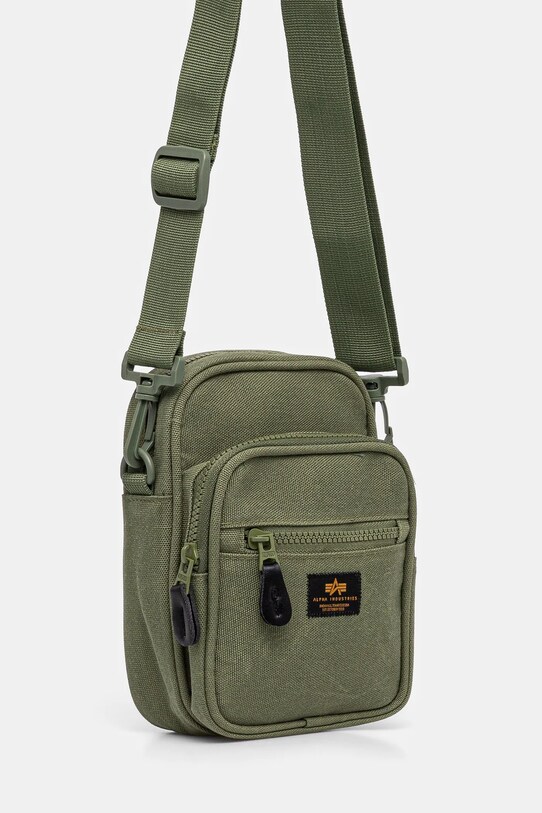 Σακίδιο Alpha Industries Label Messenger Bag S 156941 πράσινο SS25