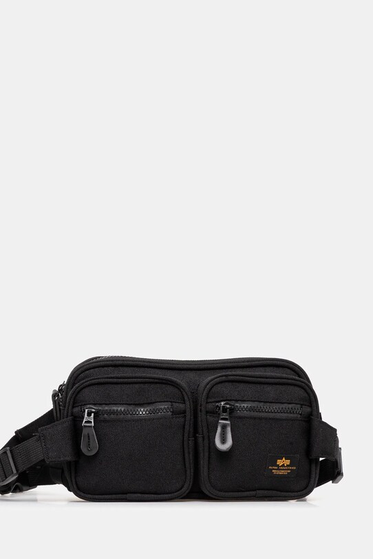 Σακίδιο Alpha Industries Label Waist Bag υφασμάτινο μαύρο 156943