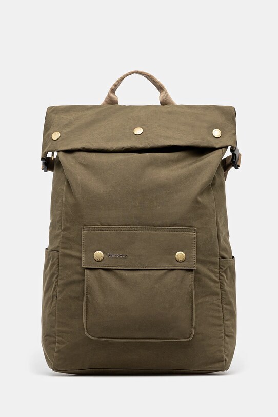 Βαμβακερό σακίδιο πλάτης Barbour Barbour Transport Foldover Backpack Bag υφασμάτινο πράσινο UBA0746