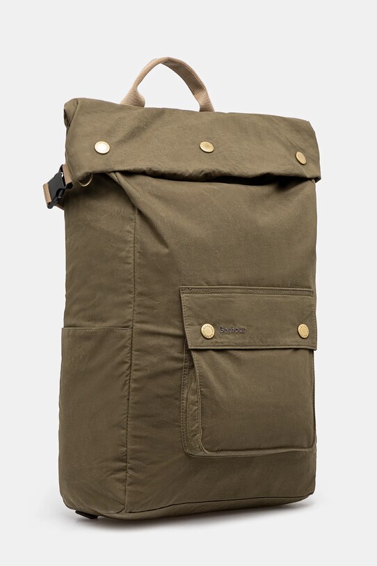 Βαμβακερό σακίδιο πλάτης Barbour Barbour Transport Foldover Backpack Bag UBA0746 πράσινο SS25