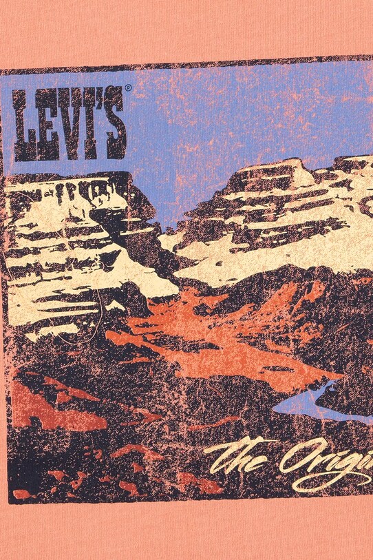 Αγορίστικα Παιδικό μπλουζάκι Levi's CANYON LANDSCAPE TEE 8EM301 πορτοκαλί
