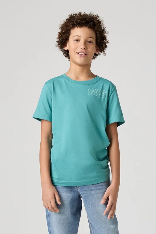 Παιδικό μπλουζάκι Levi's SUN BURST TEE άλλο τιρκουάζ 9EM655