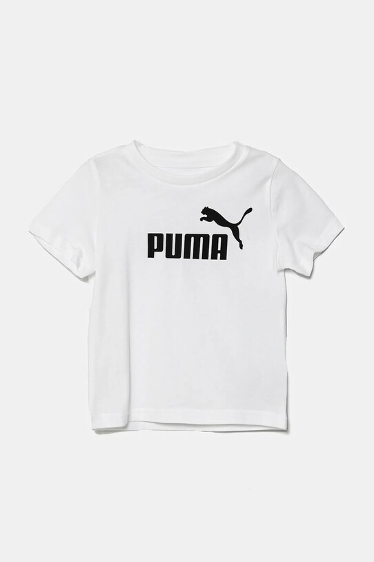 Παιδικό βαμβακερό μπλουζάκι Puma ESS No. 1 Logo Tee στάμπα λευκό 684930
