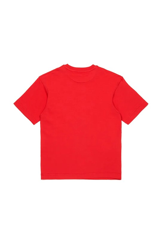 Παιδικό βαμβακερό μπλουζάκι Diesel TMARCUS OVER T-SHIRT J02022 κόκκινο SS25
