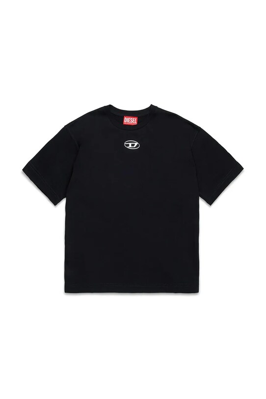 Παιδικό βαμβακερό μπλουζάκι Diesel TMARCUS OVER T-SHIRT βαμβάκι μαύρο J02022