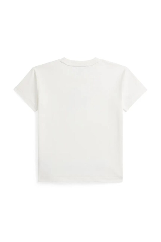 Παιδικό βαμβακερό μπλουζάκι Polo Ralph Lauren 322964779002 λευκό SS25