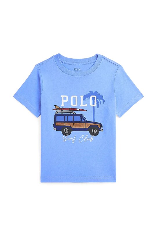 Παιδικό βαμβακερό μπλουζάκι Polo Ralph Lauren στάμπα μπλε 322965837001
