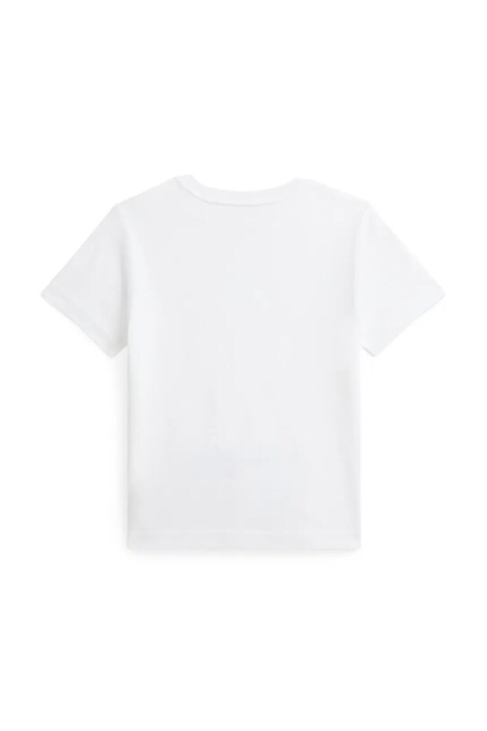 Παιδικό βαμβακερό μπλουζάκι Polo Ralph Lauren 322973136002 λευκό SS25