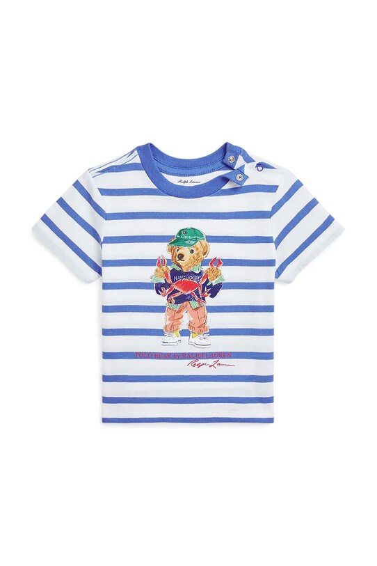 Μωρό βαμβακερό μπλουζάκι Polo Ralph Lauren βαμβάκι μπλε 320965904001