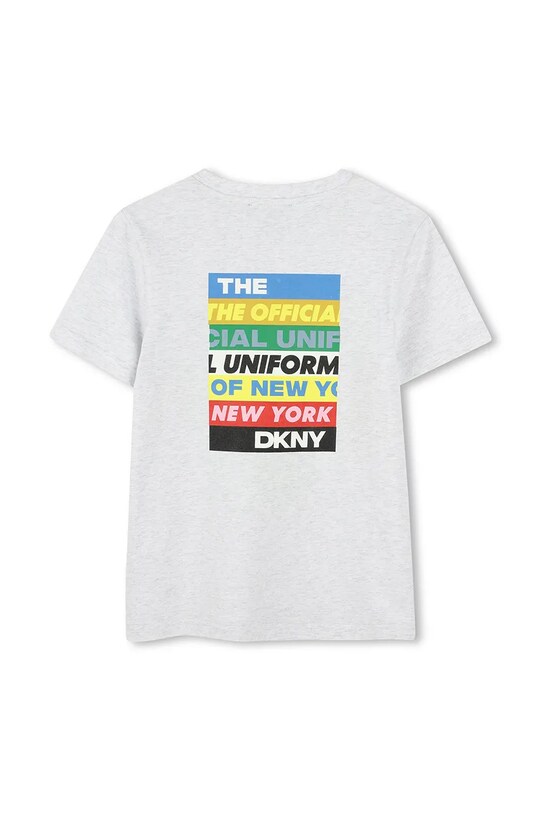 Αγορίστικα Παιδικό βαμβακερό μπλουζάκι Dkny D62302.114.150 γκρί