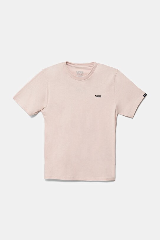 Βαμβακερό μπλουζάκι Vans LEFT CHEST TEE στάμπα ροζ VN0A4MQ3O3N1