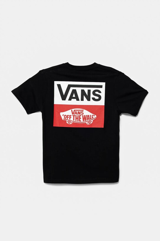Παιδικό βαμβακερό μπλουζάκι Vans OG LOGO VN000GDGBLK1 μαύρο SS25