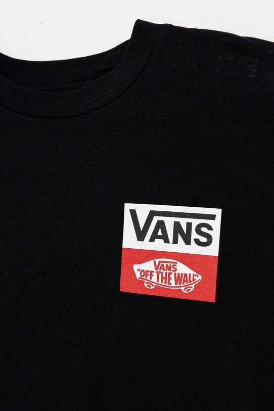 Αγορίστικα Παιδικό βαμβακερό μπλουζάκι Vans OG LOGO VN000GDGBLK1 μαύρο