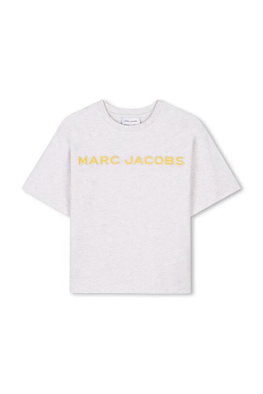 Παιδικό βαμβακερό μπλουζάκι Marc Jacobs στάμπα γκρί W60457.86.108