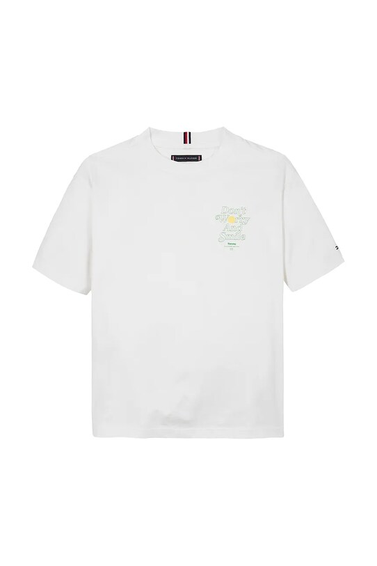 Μπλουζάκι Tommy Hilfiger KB0KB09650.116.122.PPYA λευκό SS25