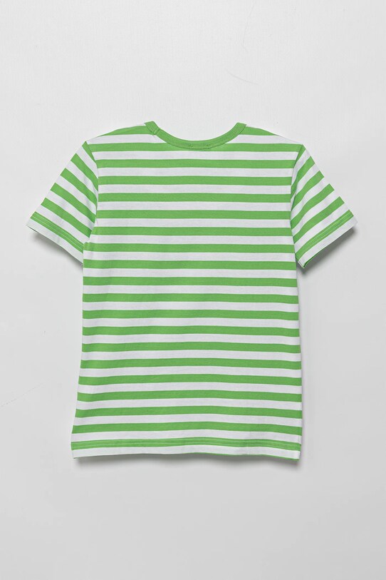 Παιδικό βαμβακερό μπλουζάκι United Colors of Benetton 3FHXC10MW.G.Seasonal πράσινο SS25