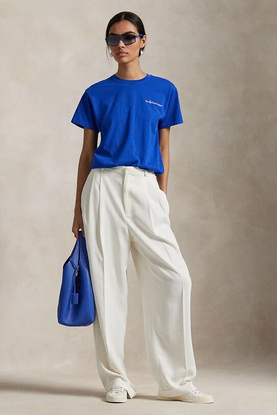 Ρούχα Βαμβακερό μπλουζάκι Polo Ralph Lauren 211959114 μπλε