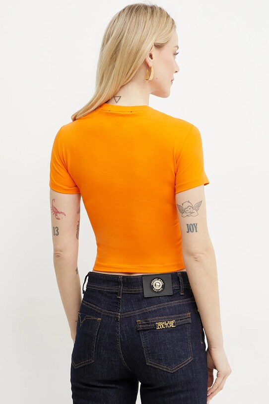 Ρούχα Μπλουζάκι Versace Jeans Couture 78HAHC05.CJ02C πορτοκαλί